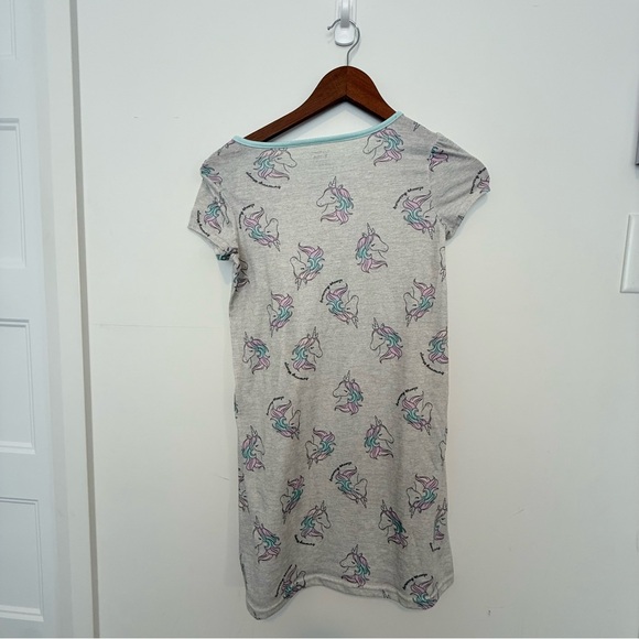 Gray Unicorn Print Dress - Picture 2 of 3